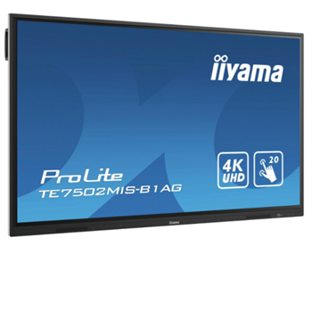 iiyama 75" Touchskærm - 20 punkt - 4K - IR - TE7502MIS-B1AG