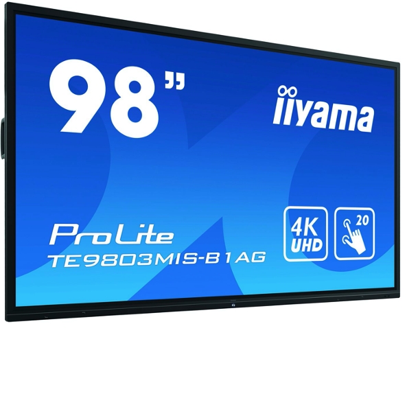 iiyama 98" Touchskærm - 20 punkt - 4K - IR - TE9812MIS-B1AG
