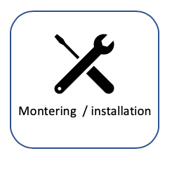 Montering af projektorpakke (standard installation 2)